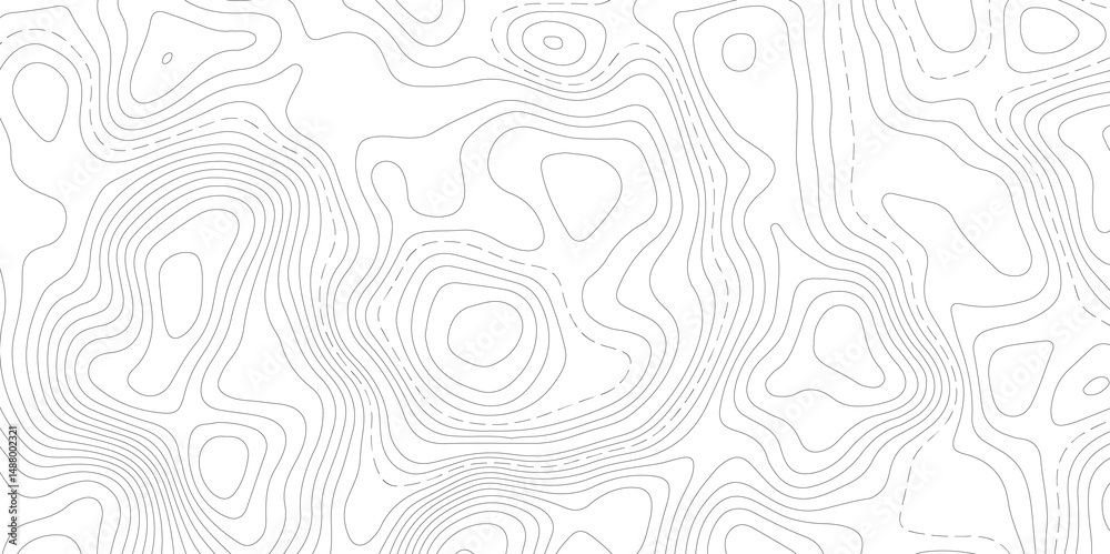 Fototapeta premium White wave paper curved reliefs abstract background. Abstract topographic contours map background. luxury topographic wavy pattern and geographic grid map design . Abstract lines background.