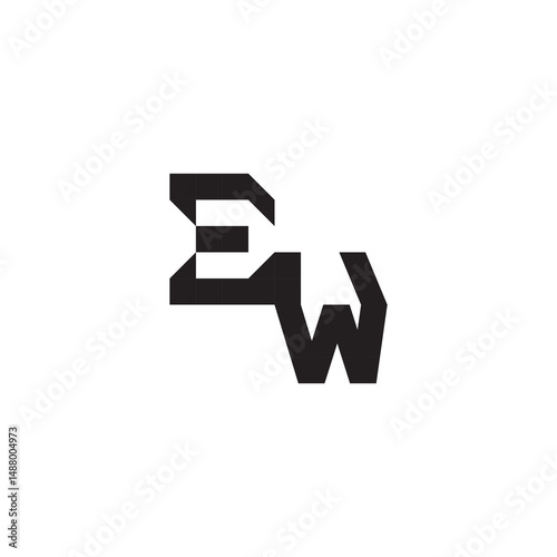 Free Download Initial monogram sport EW  design modern futuristic logo alphabet esport gaming Alphabet - GFXLoad