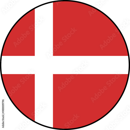 Free Download Danish flag icon on transparent background - GFXLoad