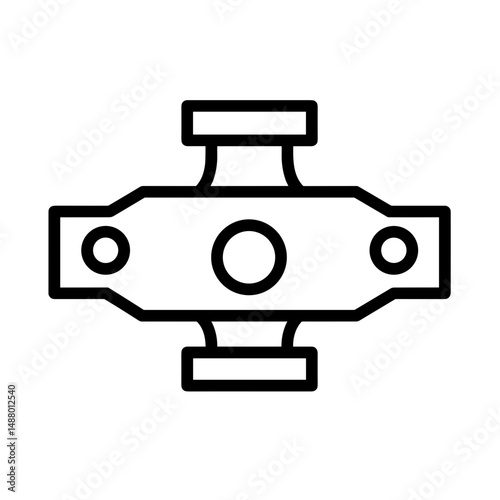 Cast iron part representing metallurgy industry icon  