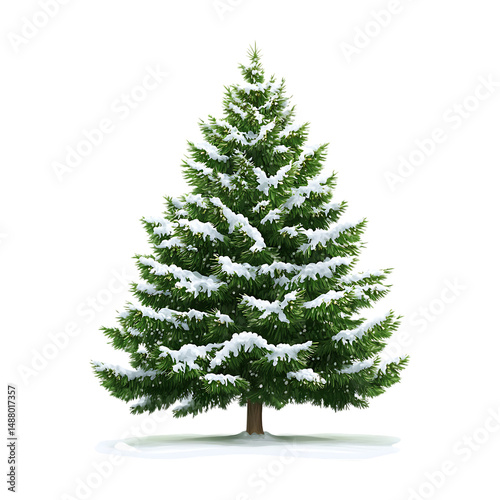 Snowy Christmas Tree Image