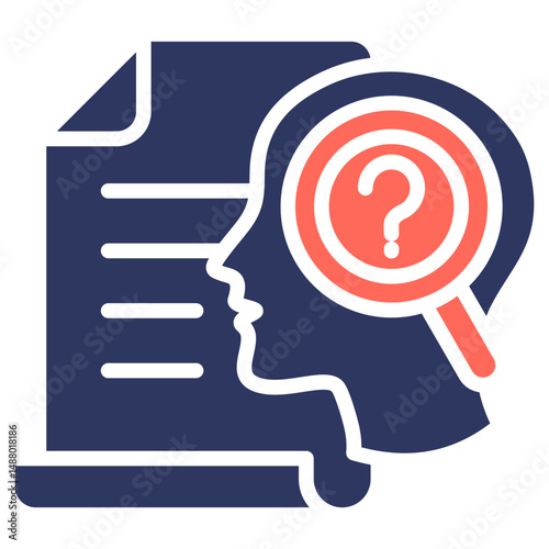 Hypothesis Testing glyph color icon