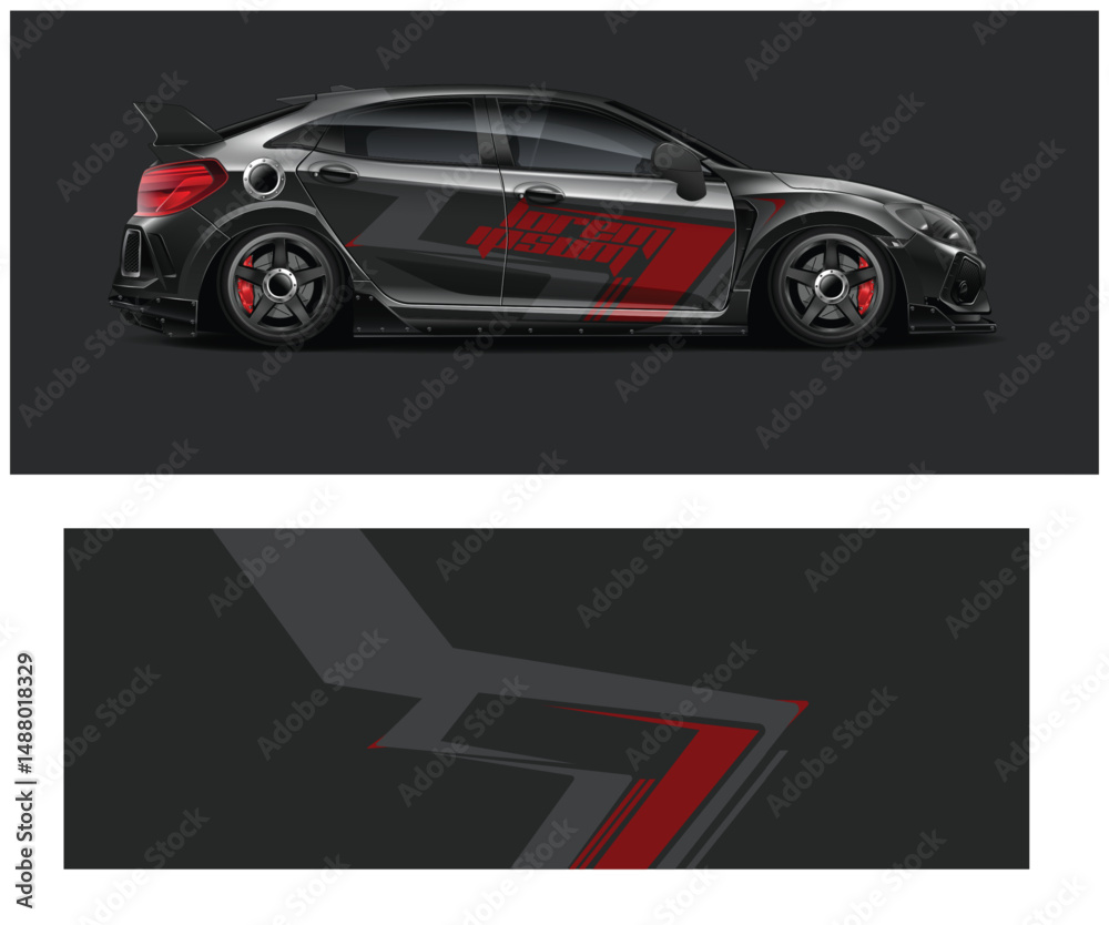 Custom Designed Race Car Wrap Design Template Custom Designed Race Car Wrap Design Template