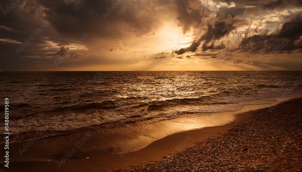 Fototapeta premium brown sea sky