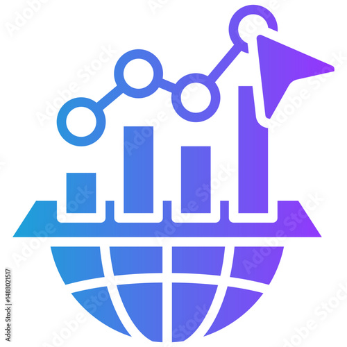 Performance Improvement glyph gradient icon