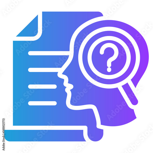 Hypothesis Testing glyph gradient icon