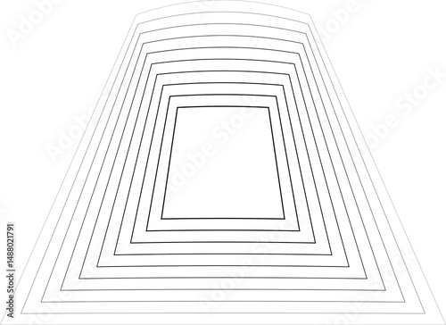 Square amorphous shapes with blending line gradient