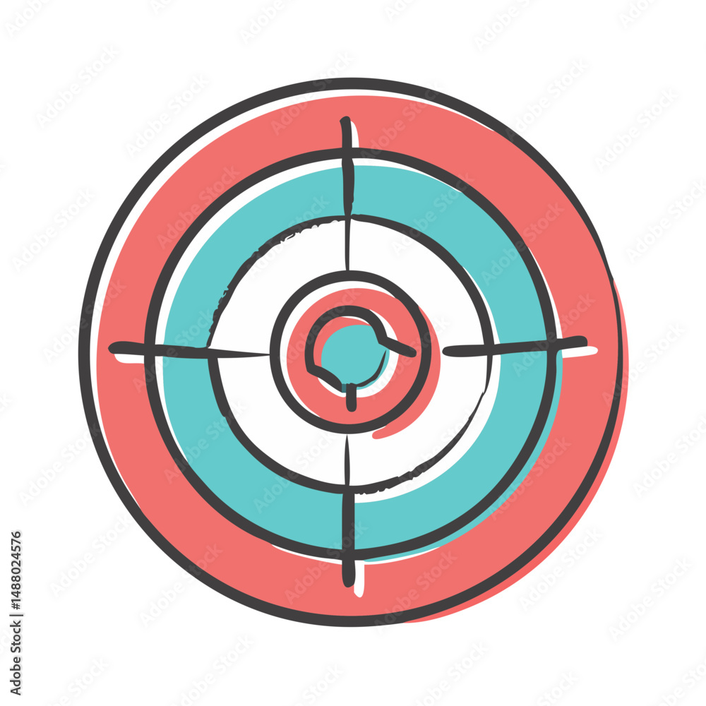 target icon, target vector illustration-simple illustration of target, perfect for target logos and icons