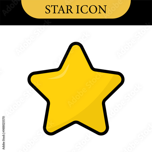 Stars collection. Star vector icons. Golden set of Star, isolated on transparent background. Star icon. Stars in modern simple flat style. Vector
