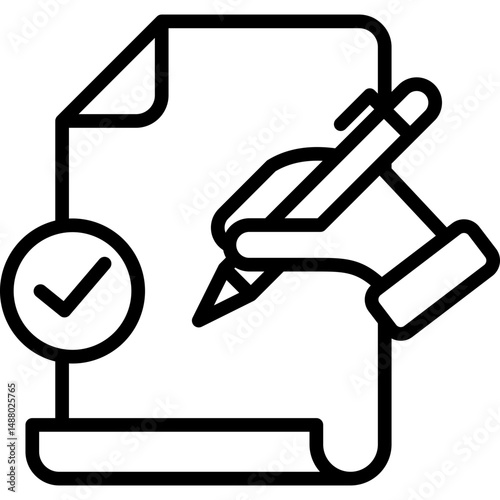 Evaluation line icon