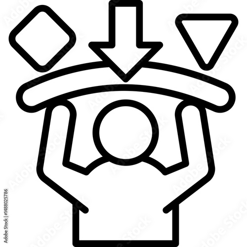 Resistance line icon