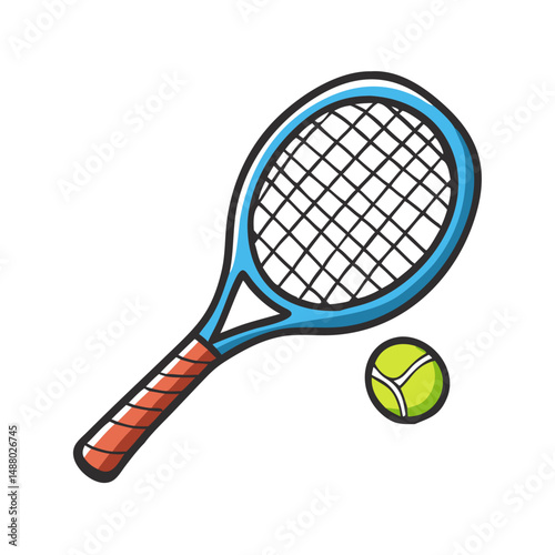 tennis racket icon, tennis racket vector illustration-simple illustration of tennis racket, perfect for tennis racket logos and icons