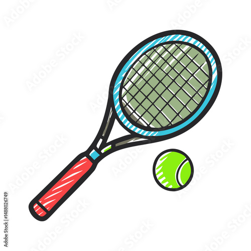 tennis racket icon, tennis racket vector illustration-simple illustration of tennis racket, perfect for tennis racket logos and icons