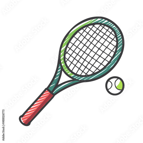 tennis racket icon, tennis racket vector illustration-simple illustration of tennis racket, perfect for tennis racket logos and icons