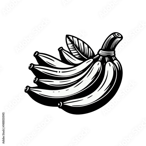 banana fruit icon vector on white isolated background
