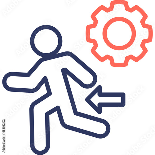 Action line color icon