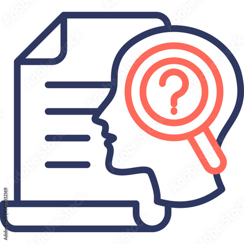 Hypothesis Testing line color icon