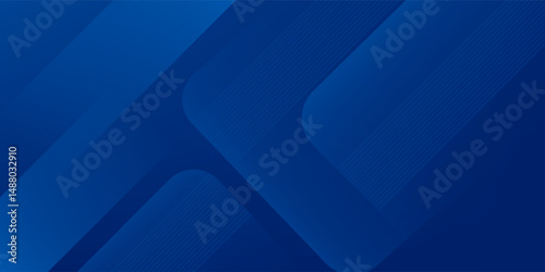Abstract blue background with glowing geometric lines. Modern blue gradient square shape design. Futuristic technology concept. Suit for brochure, corporate