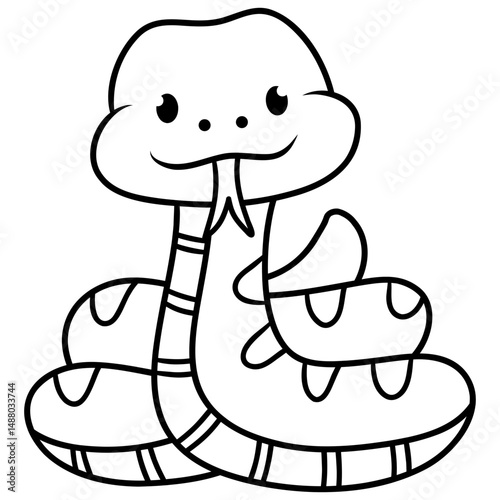 snake animal reptile for coloring book