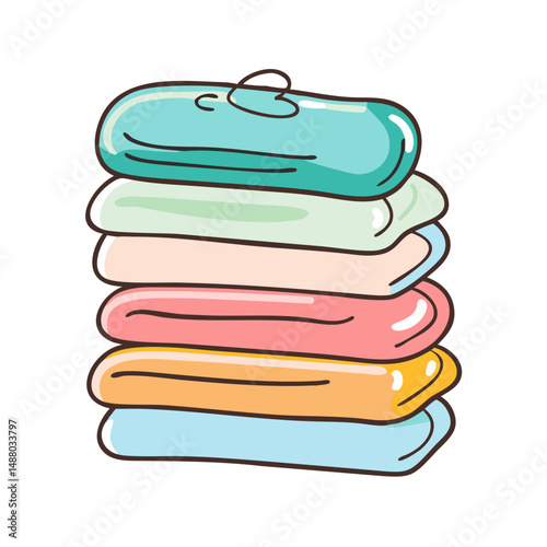 towel stack icon, towel stack vector illustration-simple illustration of towel stack, perfect for towel stack logos and icons