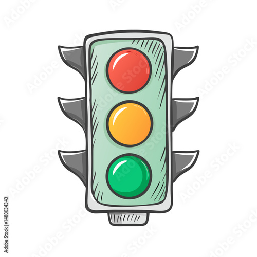 traffic light icon, traffic light vector illustration-simple illustration of traffic light, perfect for traffic light logos and icons