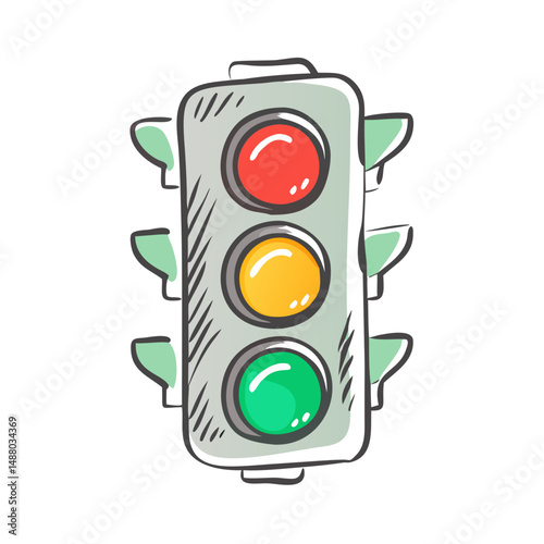traffic light icon, traffic light vector illustration-simple illustration of traffic light, perfect for traffic light logos and icons