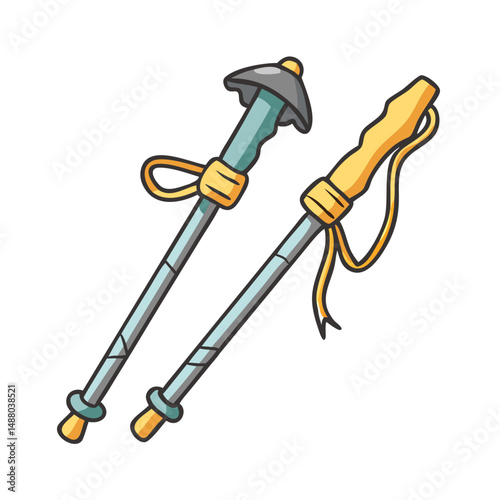 trekking poles icon, trekking poles vector illustration-simple illustration of trekking poles, perfect for trekking poles logos and icons
