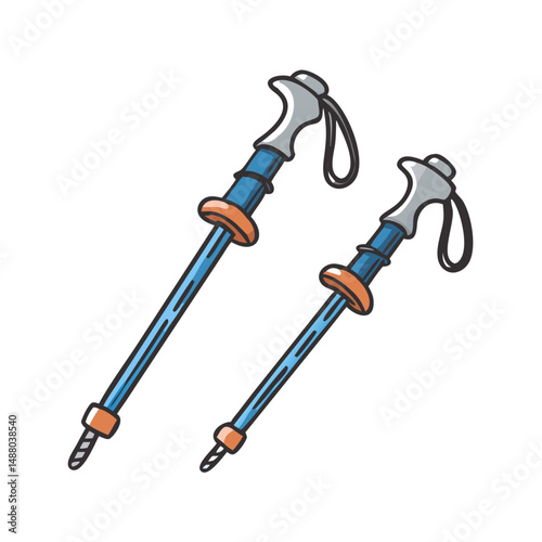 trekking poles icon, trekking poles vector illustration-simple illustration of trekking poles, perfect for trekking poles logos and icons