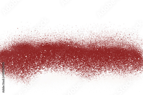 Red spray paint texture on white surface
