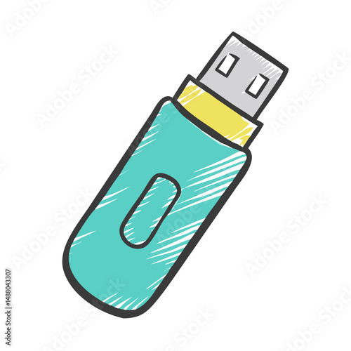usb stick icon, usb stick vector illustration-simple illustration of usb stick, perfect for usb stick logos and icons