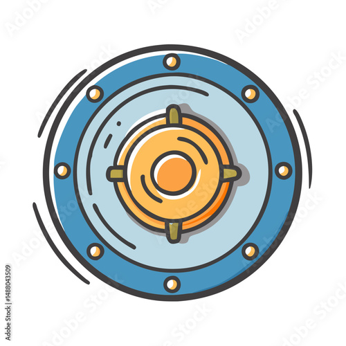 vault door icon, vault door vector illustration-simple illustration of vault door, perfect for vault door logos and icons