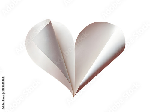 3D heart-shaped paper and pillow design with a romantic, shiny red theme symbolizing love and passion ai generated photo