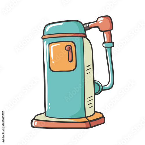 vintage gas pump icon, vintage gas pump vector illustration-simple illustration of vintage gas pump, perfect for vintage gas pump logos and icons