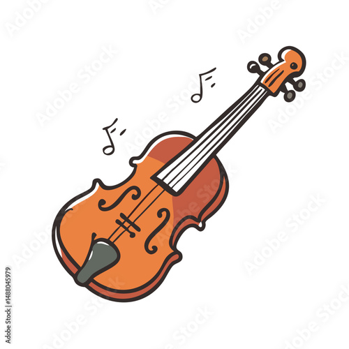 violin icon, violin vector illustration-simple illustration of violin, perfect for violin logos and icons
