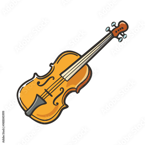 violin icon, violin vector illustration-simple illustration of violin, perfect for violin logos and icons