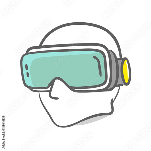 virtual reality headset icon, virtual reality headset vector illustration-simple illustration of virtual reality headset, perfect for virtual reality headset logos and icons