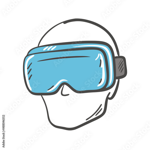 virtual reality headset icon, virtual reality headset vector illustration-simple illustration of virtual reality headset, perfect for virtual reality headset logos and icons