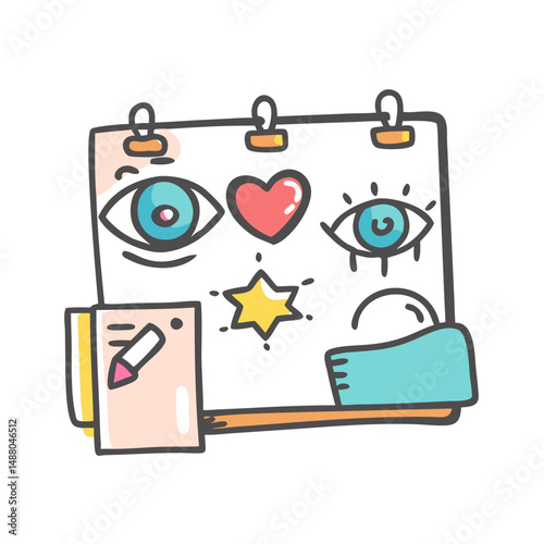 vision board icon, vision board vector illustration-simple illustration of vision board, perfect for vision board logos and icons
