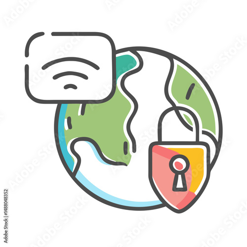 vpn icon, vpn vector illustration-simple illustration of vpn, perfect for vpn logos and icons