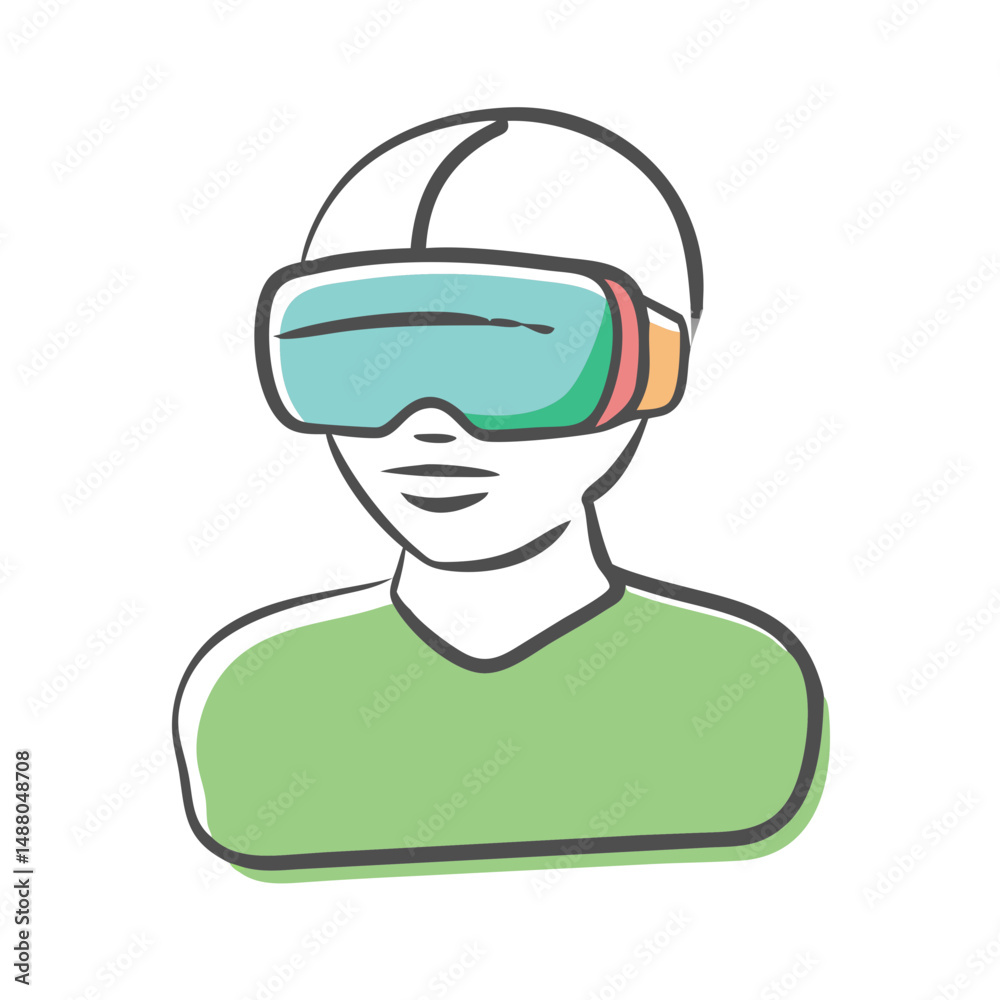 vr user icon, vr user vector illustration-simple illustration of vr user, perfect for vr user logos and icons vr user icon, vr user vector illustration-simple illustration of vr user, perfect for vr user logos and icons