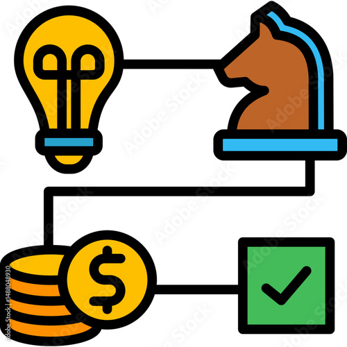 Strategic Alignment lineal color icon