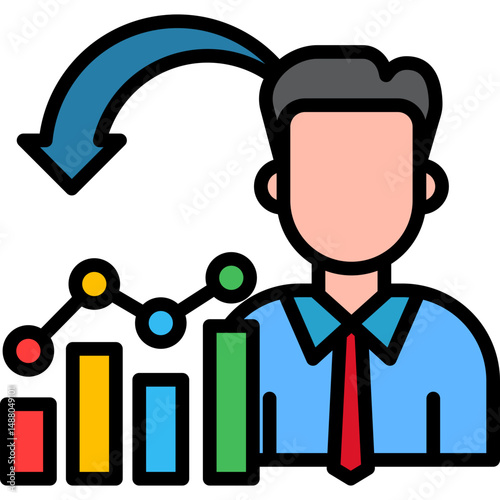 Incremental lineal color icon