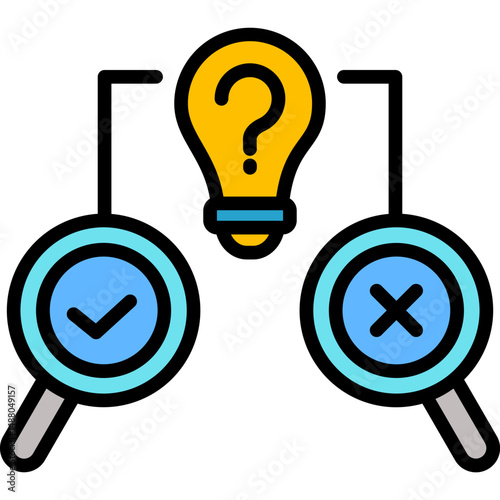 Hypothesis Solution lineal color icon