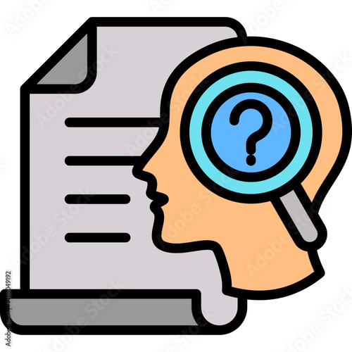 Hypothesis Testing lineal color icon