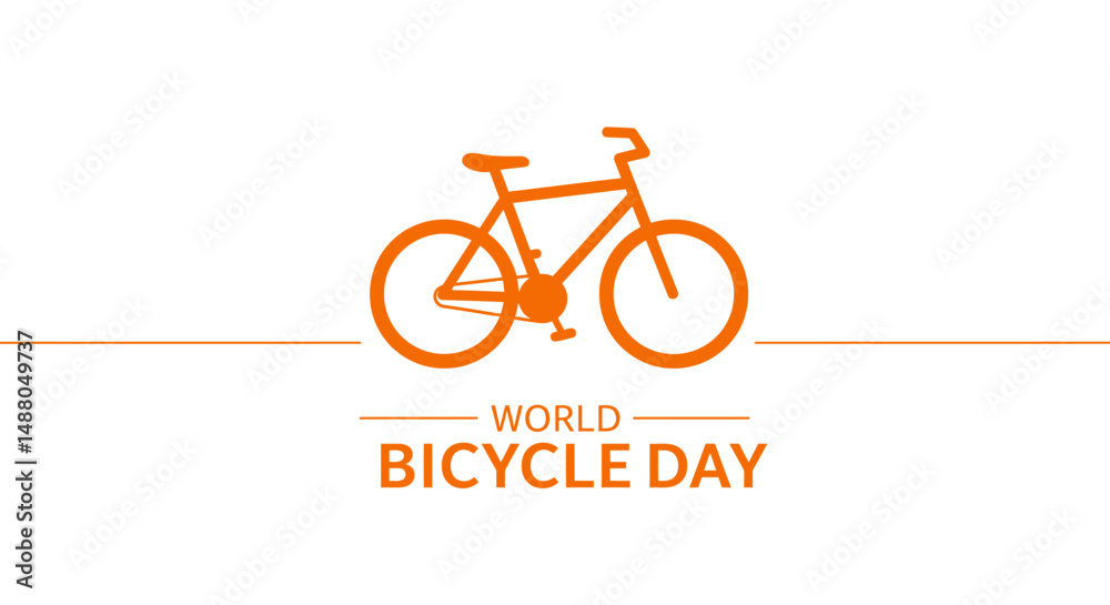 Fototapeta premium world bicycle day illustrations, vector arts
