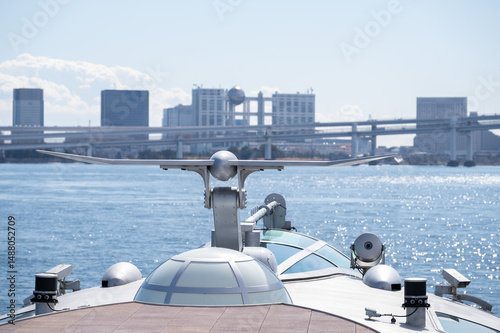 東京観光汽船エメラルダスから見えるフジテレビ