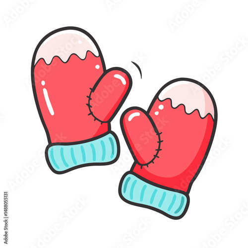 winter mittens icon, winter mittens vector illustration-simple illustration of winter mittens, perfect for winter mittens logos and icons