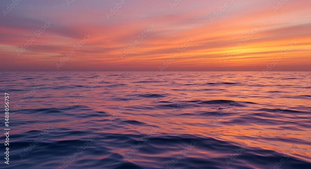 Fototapeta premium Ocean sunset view wallpaper background