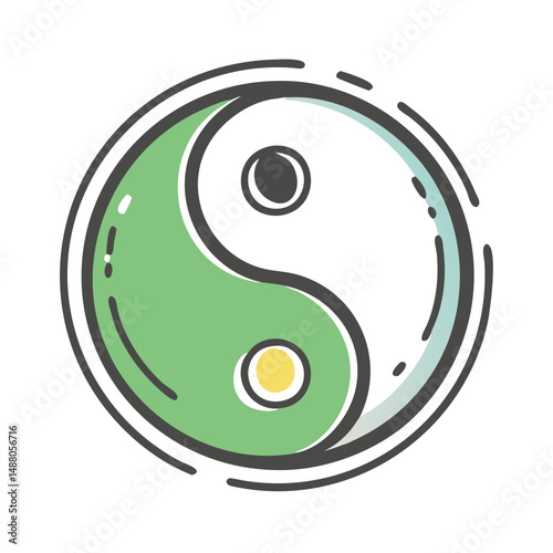 yin yang icon, yin yang vector illustration-simple illustration of yin yang, perfect for yin yang logos and icons