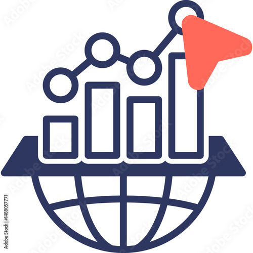 Performance Improvement mixed color icon